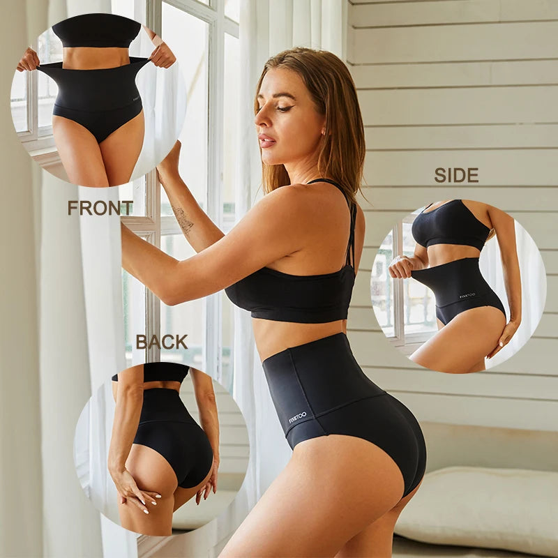 2 pièces/ensemble culottes taille haute femmes corps sous-vêtements amincissants respirant slips confortables slips solides Lingerie respirante