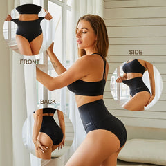 2 pièces/ensemble culottes taille haute femmes corps sous-vêtements amincissants respirant slips confortables slips solides Lingerie respirante
