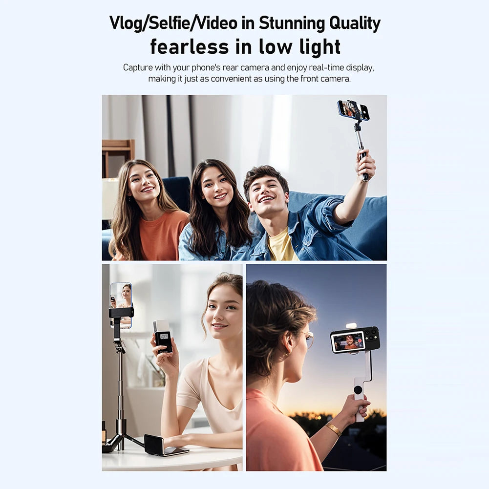 Smartphone moniteur magnétique écran projecteur téléphone caméra arrière Selfie pour Vlog enregistrement vidéo en direct pour Android iPhone