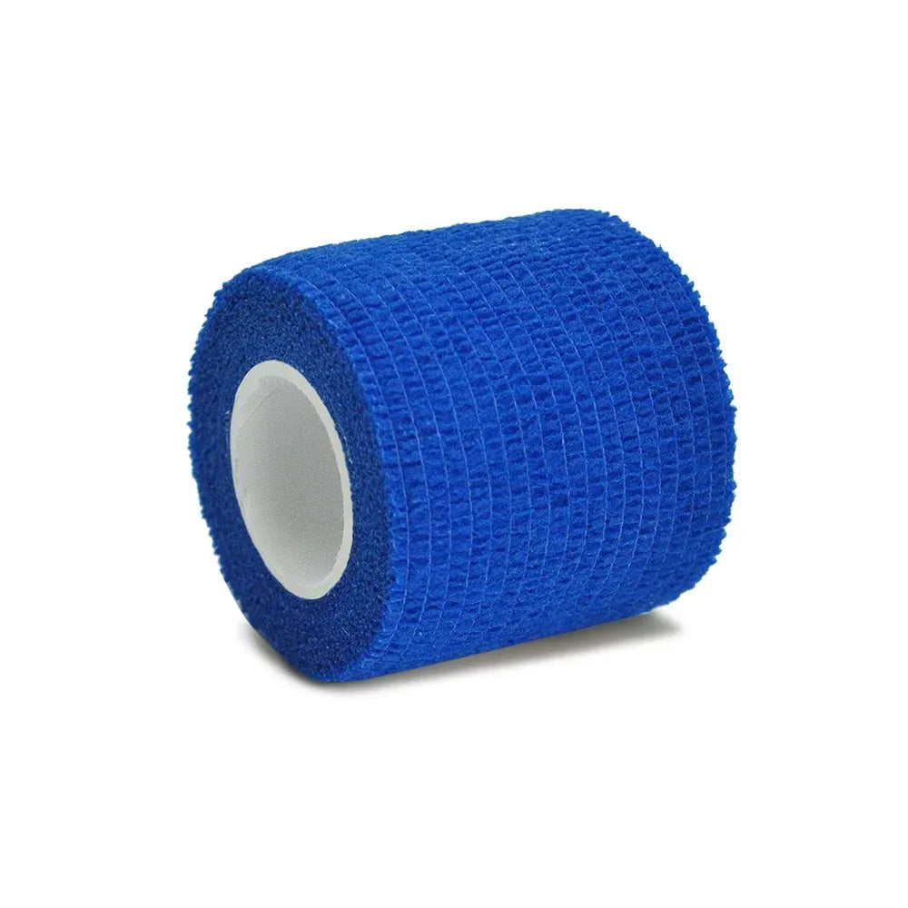 Bandage élastique auto-adhésif de sport bleu de 4.8 mètres, bandage de sport respirant pour poignet et cheville