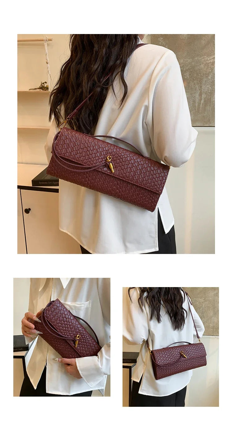 Elegant designer-inspired women's handbag - Luxury branded leather shoulder tote with optional shoulder strap 