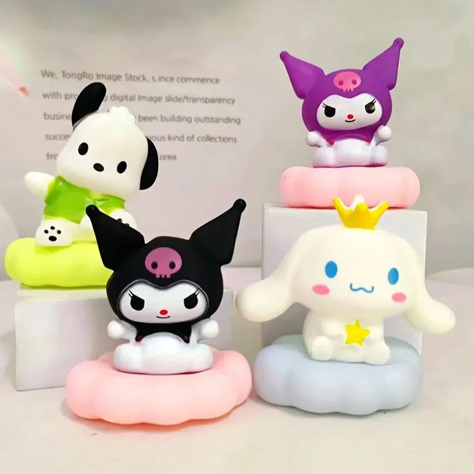 Anime Sanrio Hello Kitty Kuromi cannelle mélodie veilleuse brillant enfants jouet lampe de chevet Kawaii mignon enfants cadeau d'anniversaire