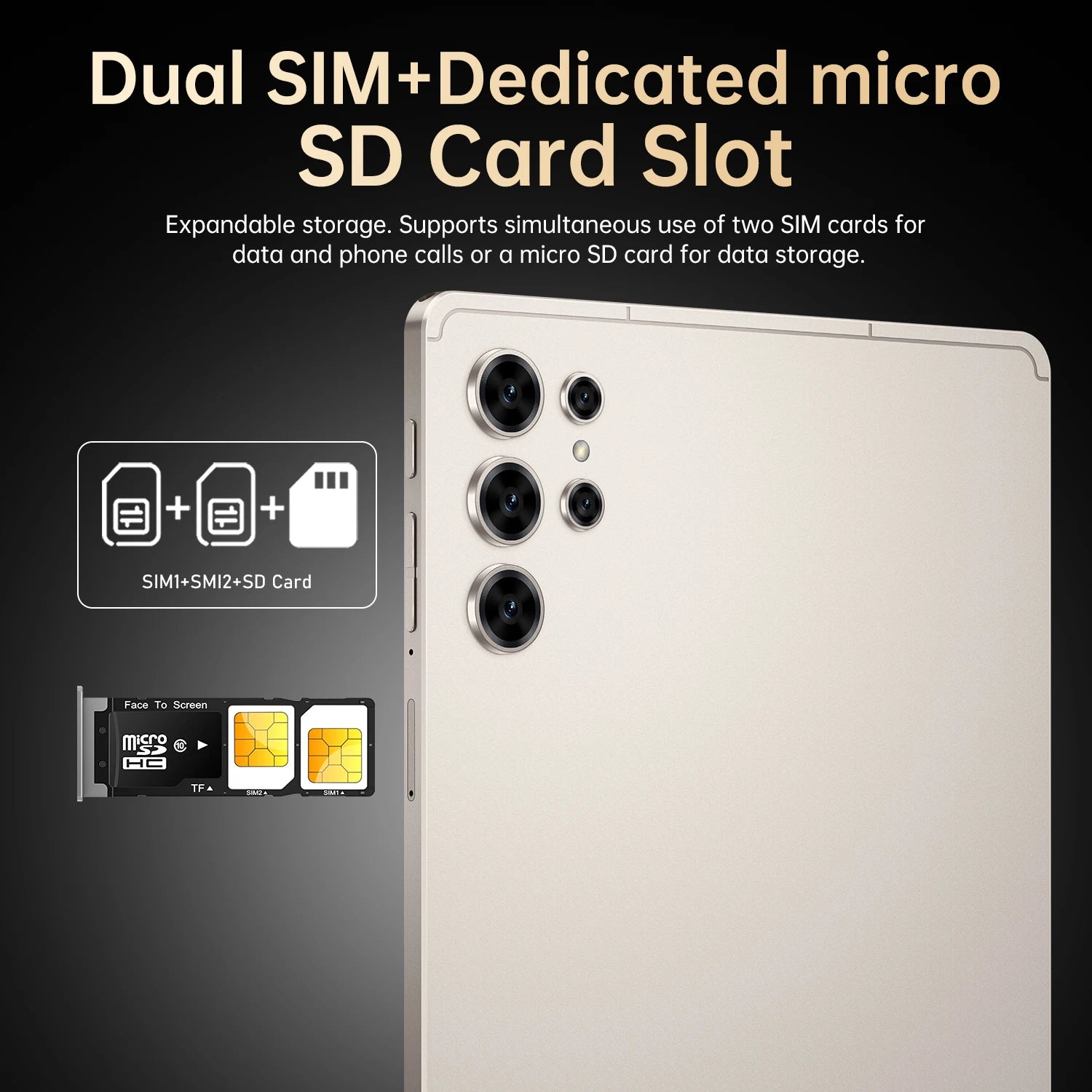 HOT Pad 25 Ultra tablette Android 15 système MSnapdragon 8 Gen3 Core 10.1 pouces écran HD 5G double SIM double veille 10000mAh batterie