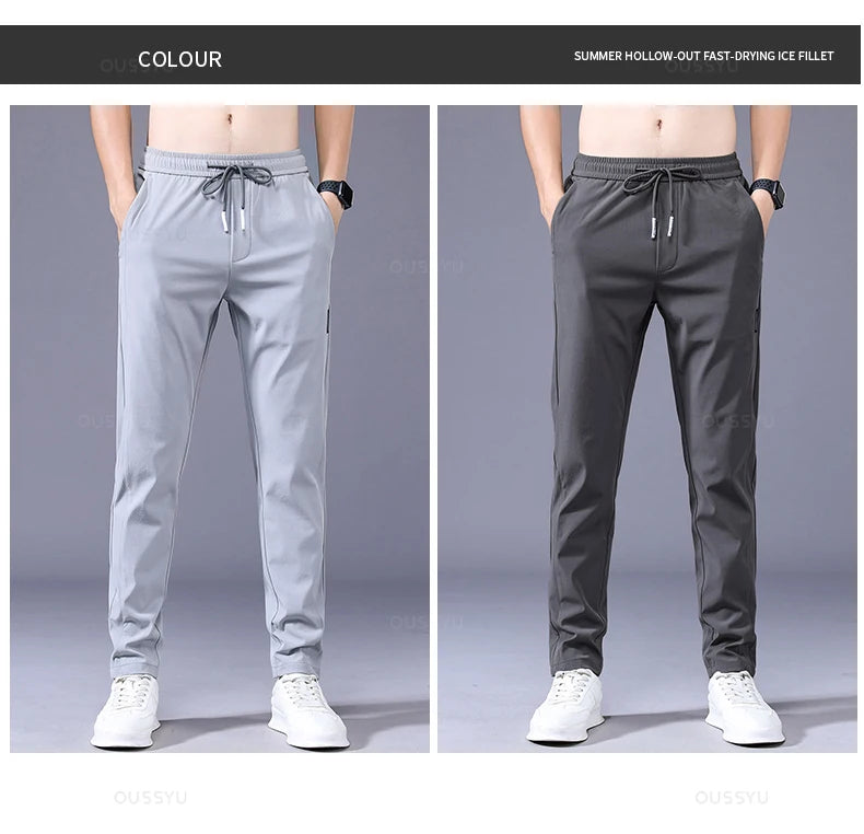 2025 Pantalon pour hommes printemps été nouveau mince vert couleur unie mode poche Applique pleine longueur Pantalon de travail décontracté Pantalon