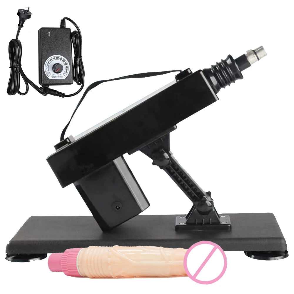 Sex machine, adult toy, automatic thrusting device for men and women, masturbation, adjustable vaginal and anal massage, pump gun