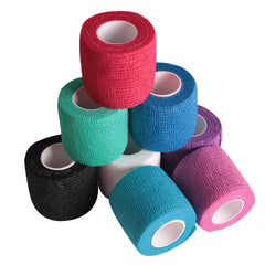 Bandage médical en gaze, 1 rouleau de 2.5/5/10cm x 4.5m, bandes élastiques respirantes auto-adhésives pour le sport, fixation des doigts, des poignets et des jambes