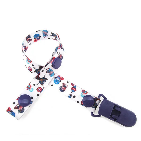 1pc bébé sucette Clips chaîne matériau confortable mignon factice pince titulaire mamelons enfants dessin animé attache-sucette attache-sucette
