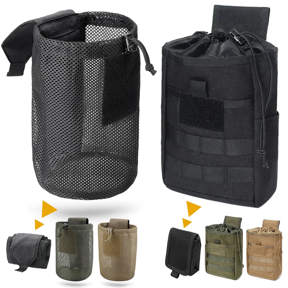 Pochette de décharge pliable Molle, sac de taille de recyclage, sacs utilitaires de chasse pour Sport de plein air, accessoire d'outil EDC, sac de récupération pliable
