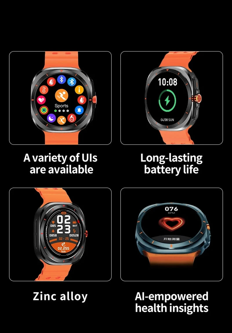 2025 nouvelle montre intelligente GT7 Ultra 1.52 pouces AMOLED HD affichage Bluetooth parlant sport Smartwatch hommes femmes montre cadeau