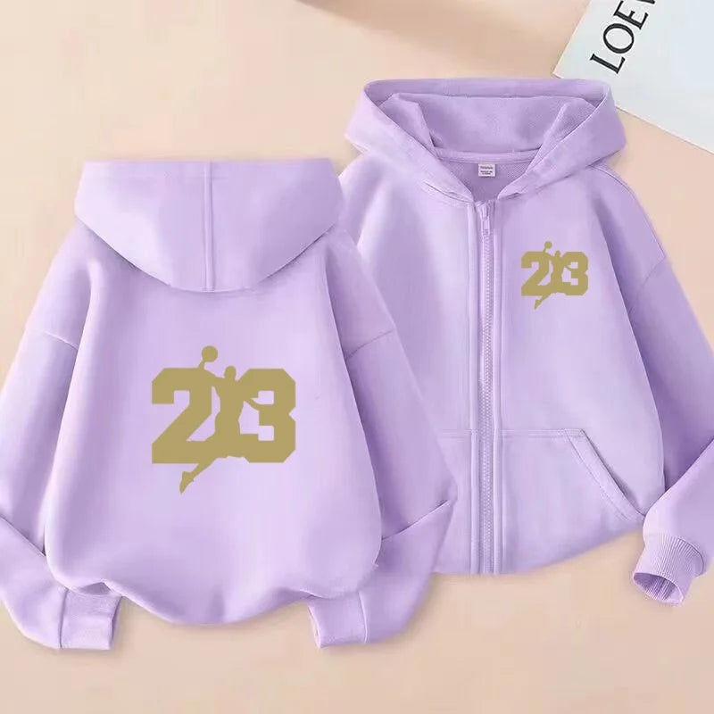 Sporty zip-up hoodies, fashionable casual jackets and warm tops for autumn and winter, suitable for boys and girls aged 3 to 12 years