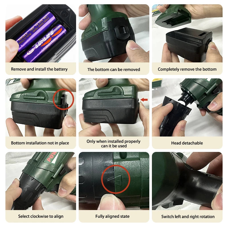 Ensemble de perceuse électrique de Simulation de jouet pour enfants, avec des sons réels et des outils de Construction d'action avec jeu de vis de perceuse électrique pour tout-petits