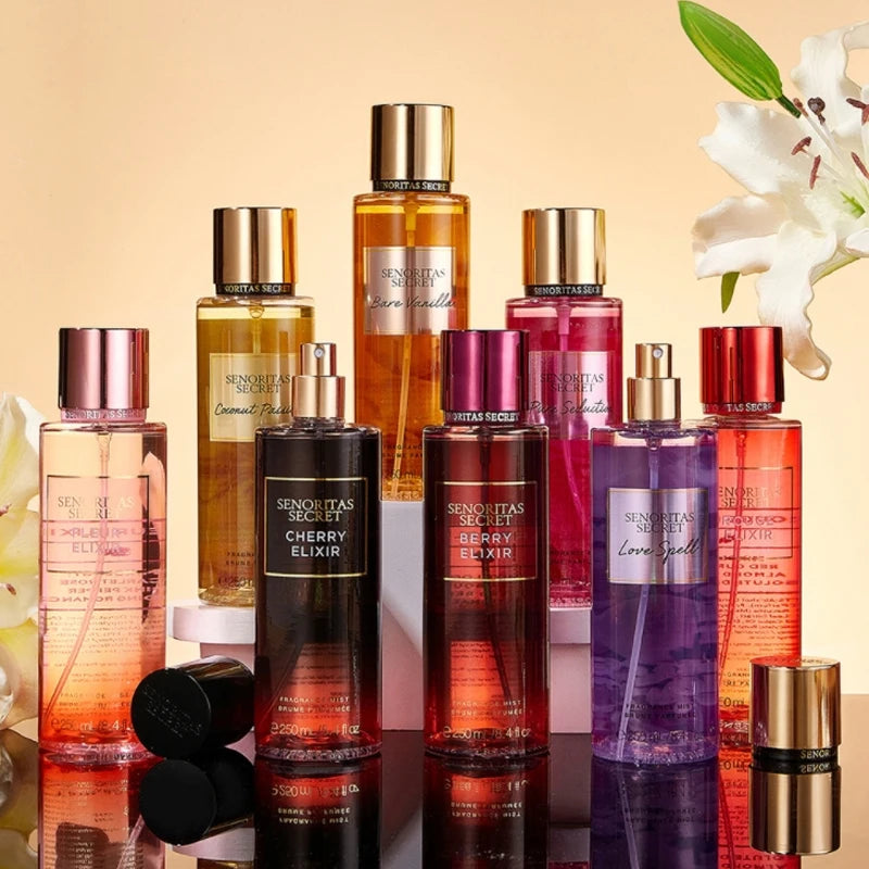 Sexuellement secret pour femme, parfum de fruits, brumisateur, breloque longue durée, parfum en porcelaine, vaporisateur pour le corps, désodorisant, 250ml