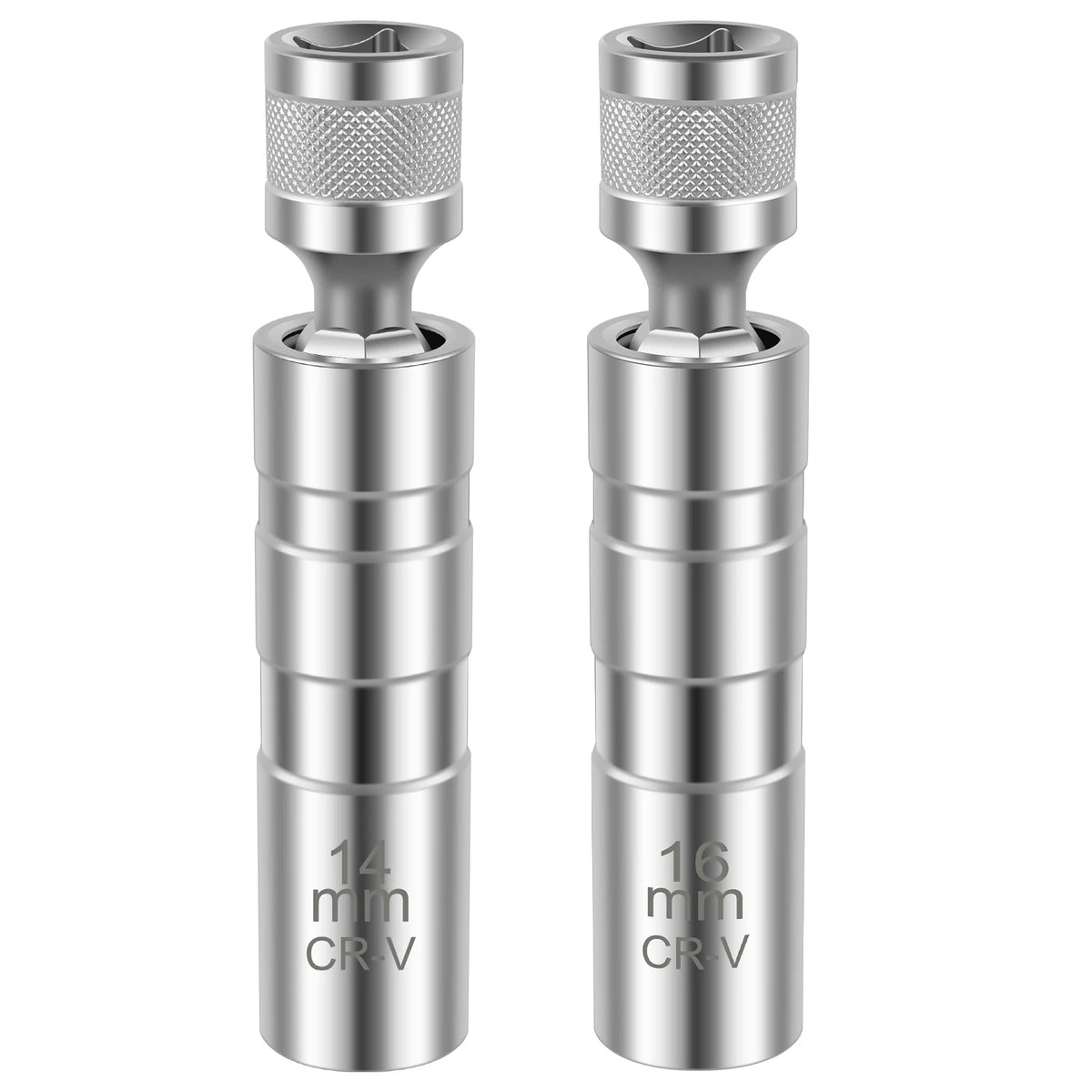 2 pièces prise de bougie d'allumage 14mm 16mm 360 °   Outil de retrait de prise de bougie d'allumage pivotante, outils d'installation de prise de bougie d'allumage magnétique