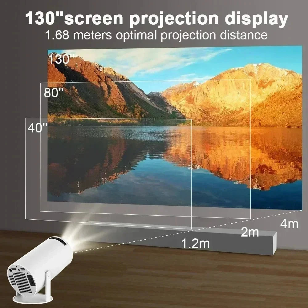 Projecteur de maison intelligente 1080P HDR10 4K pris en charge Mini projecteur Portable WiFi Bluetooth miroir d'écran projecteur de théâtre clé TV