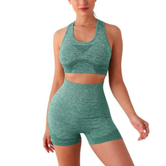 Ensemble de Yoga Shorts de gymnastique femmes Sport soutiens-gorge brassière hauts d'entraînement pour femmes vêtements de Yoga Fitness Leggings ensemble de gymnastique ensembles de Yoga sans couture