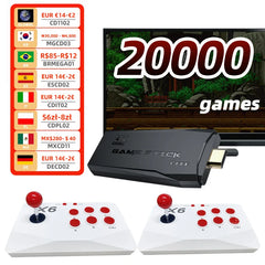 4K HD Arcade Video Game Console, Retro Gaming Stick for MAME FBA PS1 Arcade Emulator with Dual Joysticks