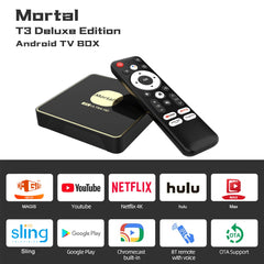 Boîtier Smart TV android 13, wi-fi 6, lecteur multimédia en Streaming 4K HDR10, Rockchip3528, 4 go 64 go, grande mémoire, Bluetooth, Chromecast TV Box T3