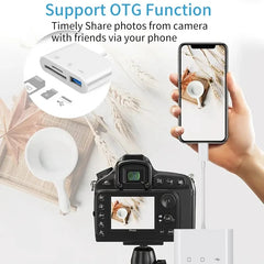 3-in-1 Card Reader Adapter, Type C to SD TF Memory Card Reader, USB Type C OTG Converter for Huawei Samsung Xiaomi Phone Tablet
