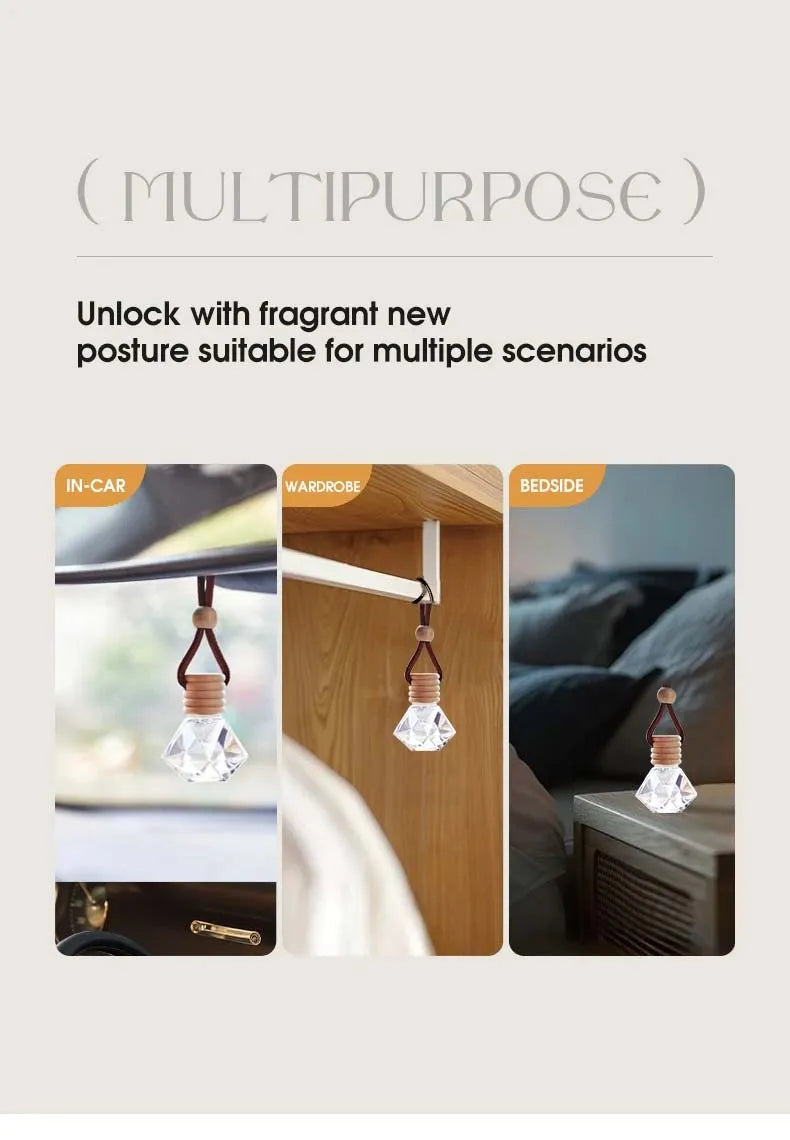 8ml Fresh Natural Car Scent Fruity Car Air Fresheners Sustainable Brand Coconut Peach Scent Jadec Car Pendant Deodorant