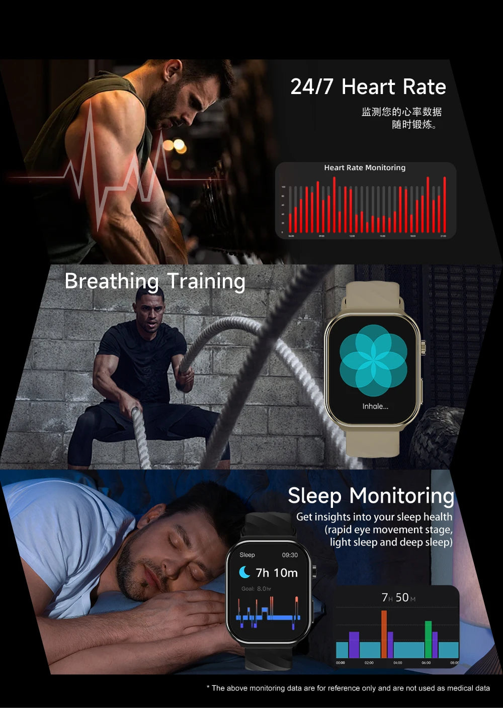 Nouveau montre intelligente pour hommes U13 écran carré de 2.1 pouces résolution 320*386 surveillance de la fréquence cardiaque et de la pression artérielle 2024 montre intelligente