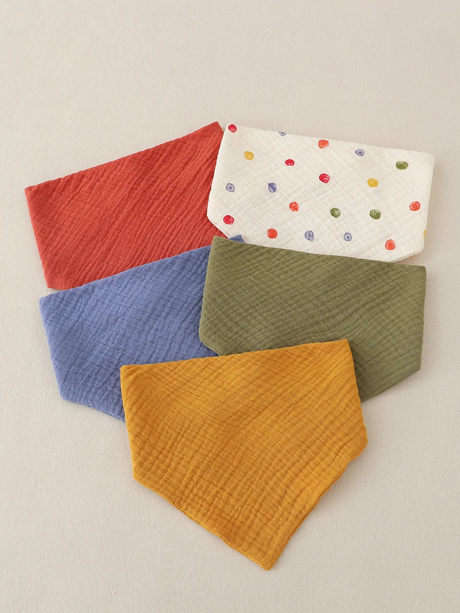 Bavoirs en mousseline de coton pour bébé |   Bavoir bandana pour tout-petits |   Tablier lavable en mousseline de gaze absorbante douce pour bébé