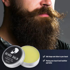Baume à barbe pour hommes, 60g, cire de croissance des poils du visage, épais, hydratant, nourrissant, crème professionnelle pour moustache, soins pour la barbe