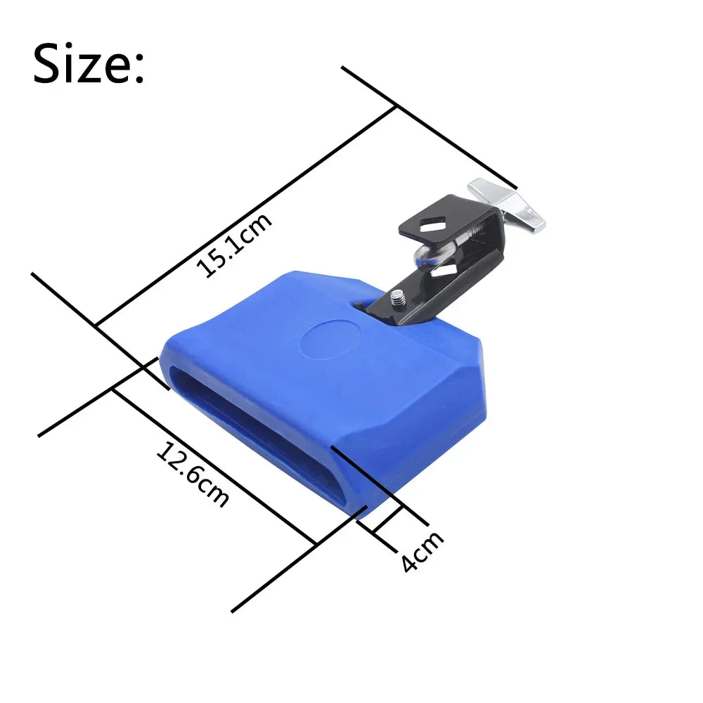 Cowbell Clapper tambour Cowbell Clapper ensemble lancé Durable aigus Jazz tambour ABS cloche Instruments de Percussion accessoires batterie partie