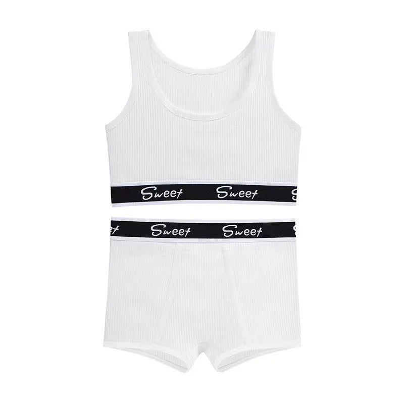 Ensemble de sous-vêtements d'entraînement pour femmes, soutien-gorge de Yoga sans couture, débardeur à bretelles, slip taille moyenne, vêtements de sport confortables