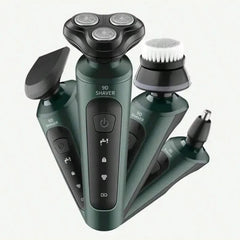 Rasoirs électriques 9D pour hommes, tondeuse électrique étanche, utilisation humide et sèche, batterie Rechargeable, rasoir rotatif, Machine de rasage