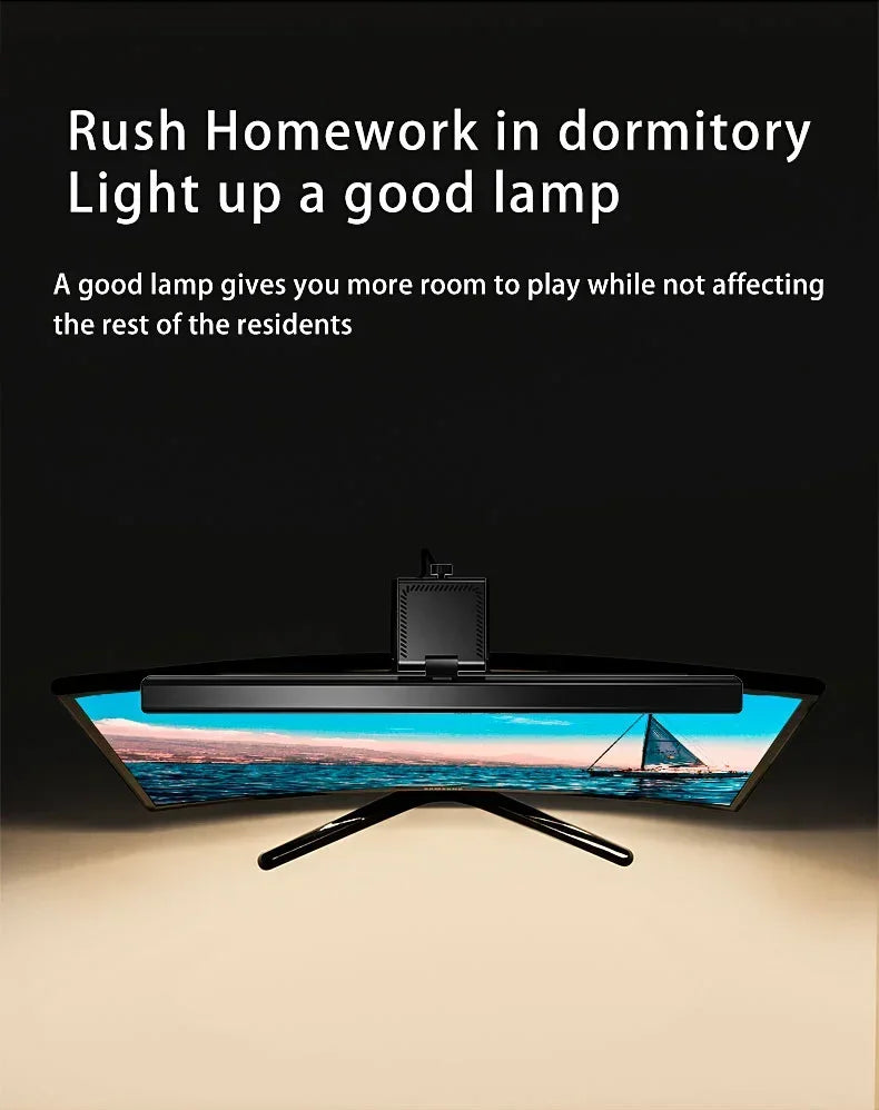 LED lampe de bureau moniteur barre lumineuse PC ordinateur écran réglable lumière 33 cm 50 cm bureau étude lecture lampe de Table suspendue alimenté par USB