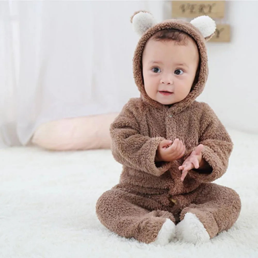 Nouveau-né bébé barboteuses hiver chaud polaire Bebe garçons fille Costume infantile filles vêtements Animal ensemble bébé combinaisons tenue de noël