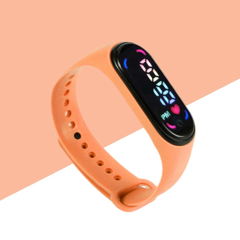 Montres numériques LED pour enfants, montre-bracelet en silicone pour garçons et filles, horloge de sport étanche, luxe, nouveau