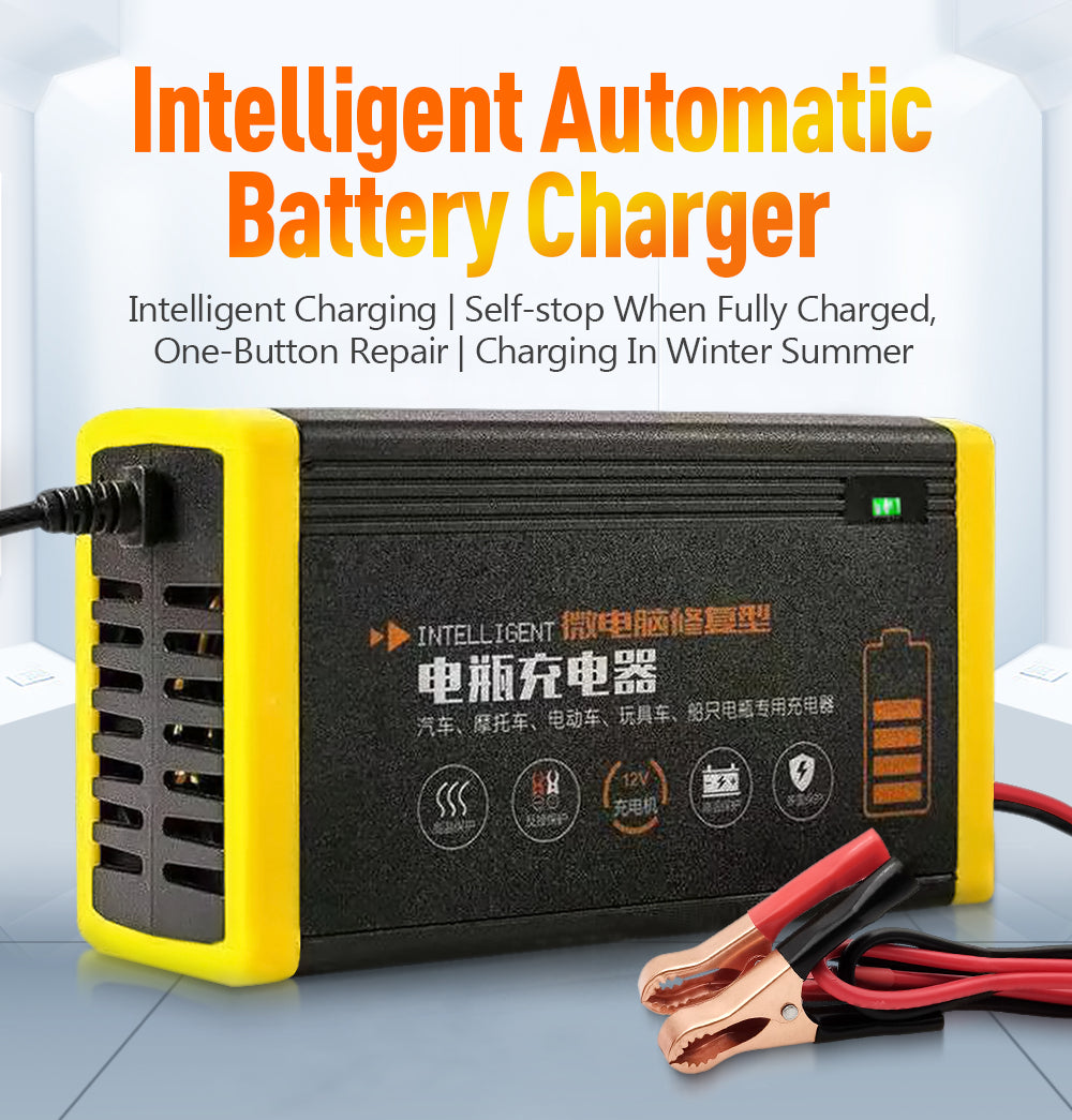 Chargeur de batterie de voiture 10A 12V chargeur de batterie automobile 24V 5A accessoires de voiture affichage numérique détection impulsion réparation chargeur de voiture