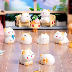 Nouveau modèle de chat de richesse de dessin animé mignon créatif, décoration de bureau, Figurine animale, ornements de chat, accessoires de décoration