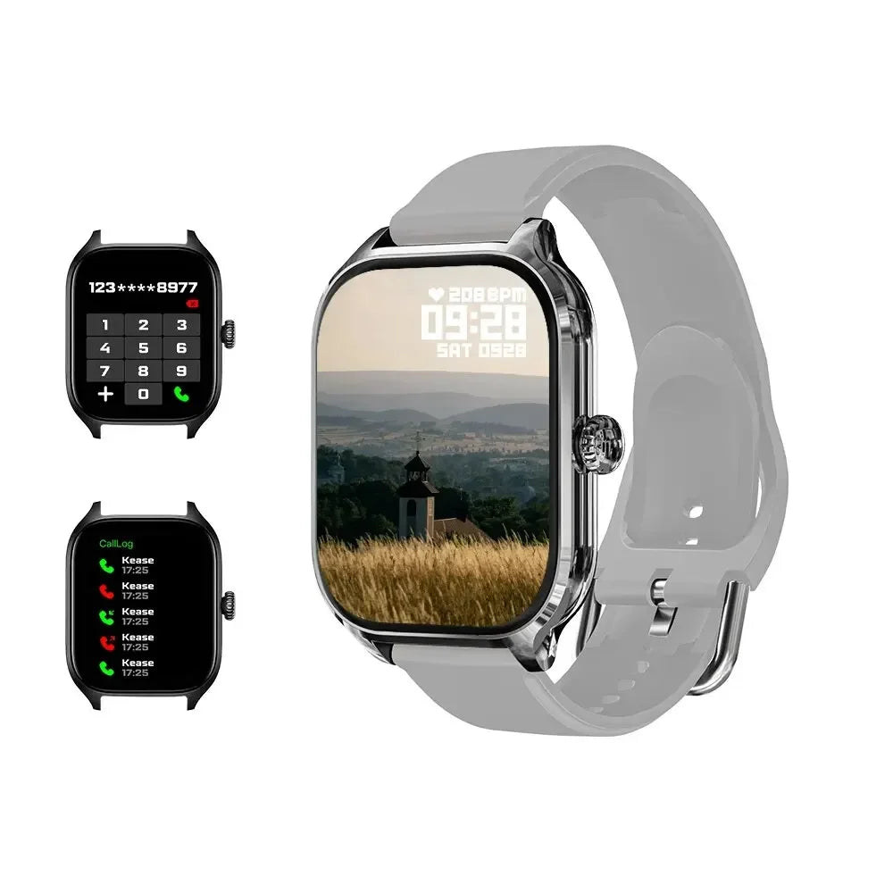 H9 montre intelligente hommes femmes cadeaux 2.01 ''écran tactile complet Sport Fitness Tracker Smartwatch BT appel montre-bracelet numérique 5 pièces