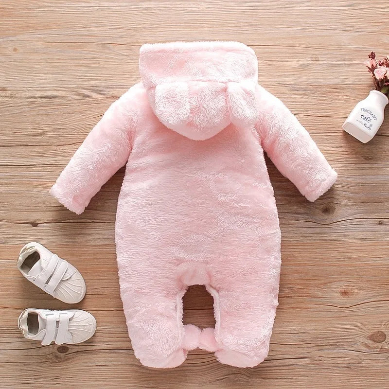 Vêtements d'escalade en peluche pour bébé de 0 à 2 ans, chauds et épais, en coton, avec chien et lapin, dessin animé, nouvelle collection automne et hiver