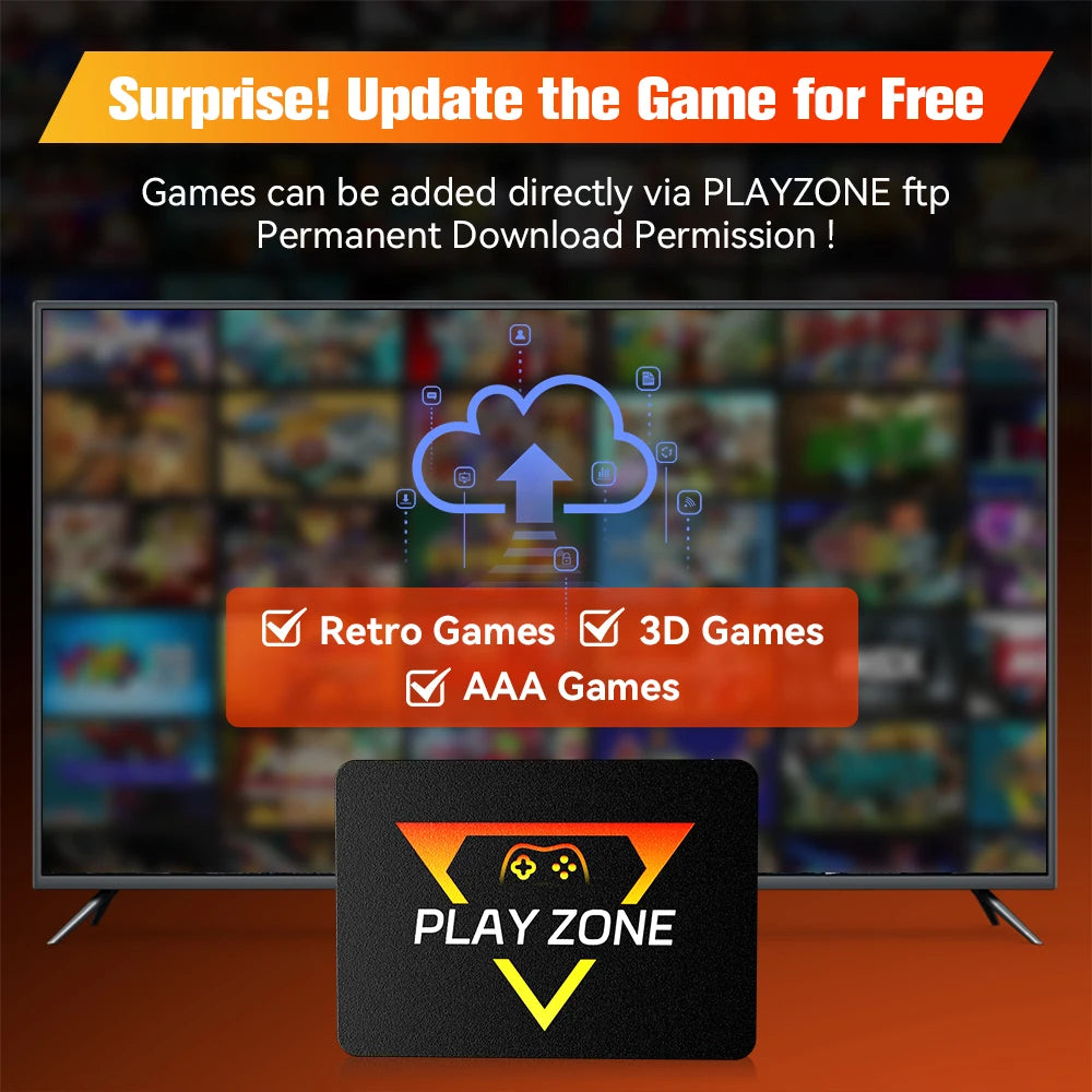 Play Zone 1T jeu SSD pour PS5/PS4/PS3/PS2/Switch/Xbox/WIIU 80 + émulateurs boîte de lancement & Retrobat & Playnite 16191 jeux pour PC/ordinateur portable