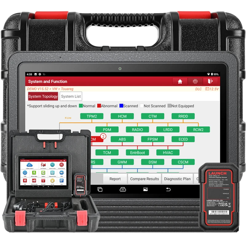 LAUNCH X431 PRO3 V + 5.0 Diagnostic Tool OBD2 Automotive Scanner for Cars, Topology Mapping, and Automotive Mechanics.