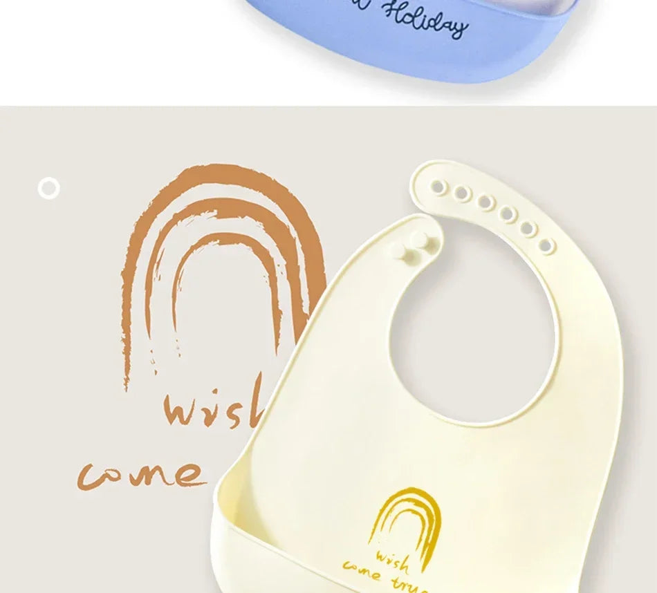 Bavoirs en Silicone souple pour bébés garçons et filles, bavoir imperméable pour nourrissons, tabliers de dessin animé pour nouveau-nés, bavoirs pour tout-petits, tissus pour rots, Bandana