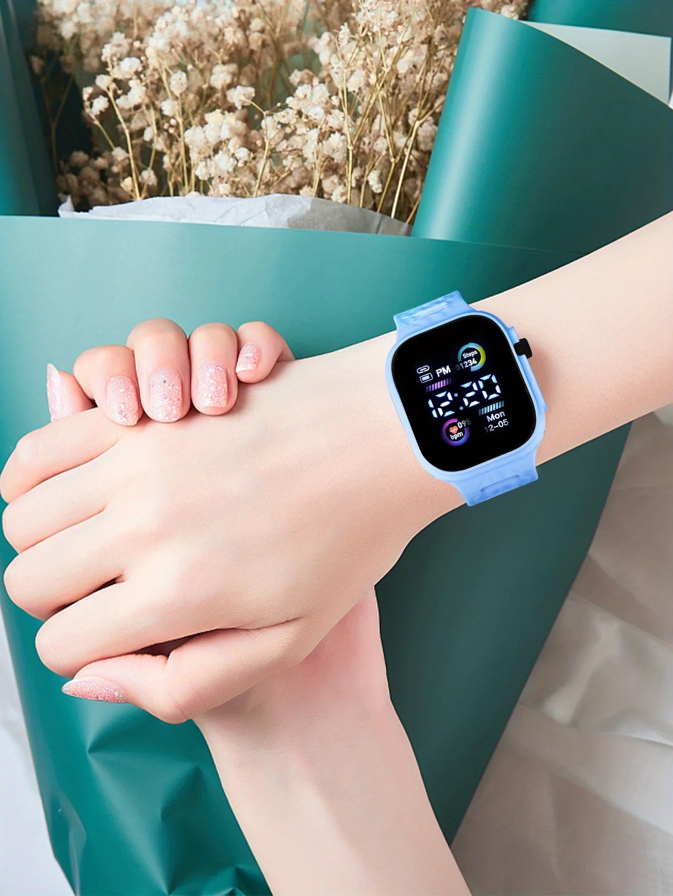 Montre-bracelet de sport numérique à affichage LED pour enfants, montre électronique Shoous pour garçons et filles, horloge pour étudiants, cadeaux