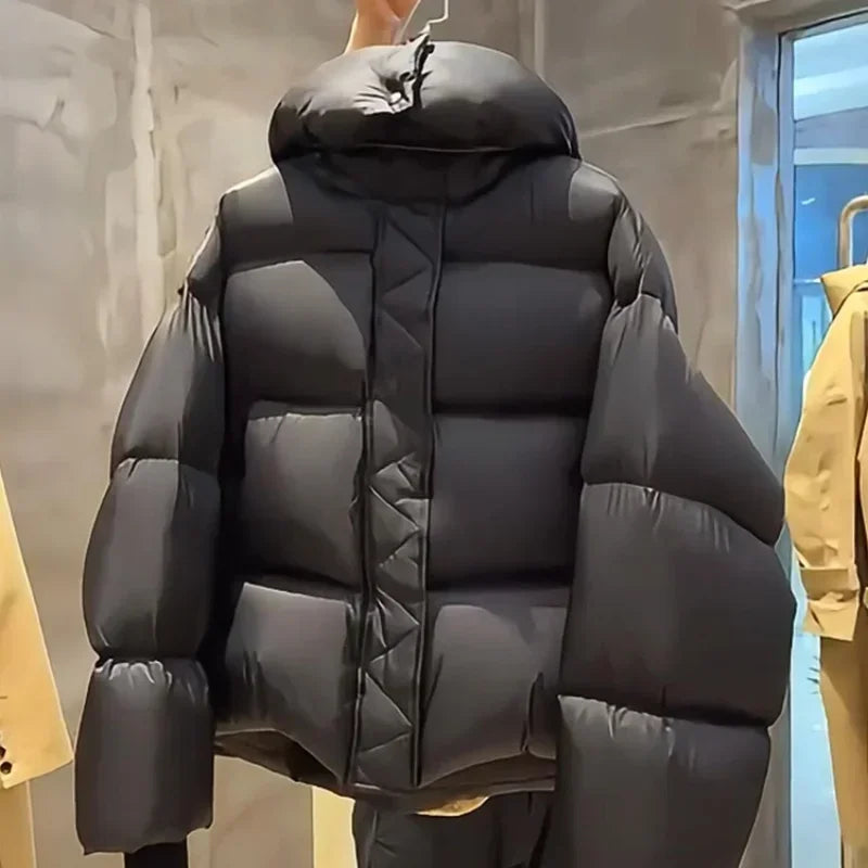 Mode femmes doudoune 2025 nouvelle femme col montant doudoune décontracté ample à capuche Parkas