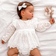 Ensemble de vêtements pour bébés filles de 0 à 24 mois, couleur unie, col rond, t-shirt à manches longues et short élastique à volants décontracté