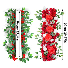 100cm bricolage fleur de mariage décoration murale Arrangement fournitures pivoines en soie Rose artificielle rangée florale décor mer arc toile de fond