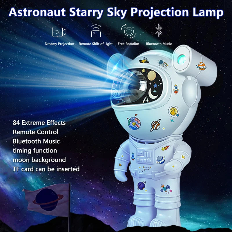 Projecteur d'étoiles pour enfants, veilleuse avec télécommande, conception réglable à 360 °, astronaute, nébuleuse, galaxie, éclairage pour enfants