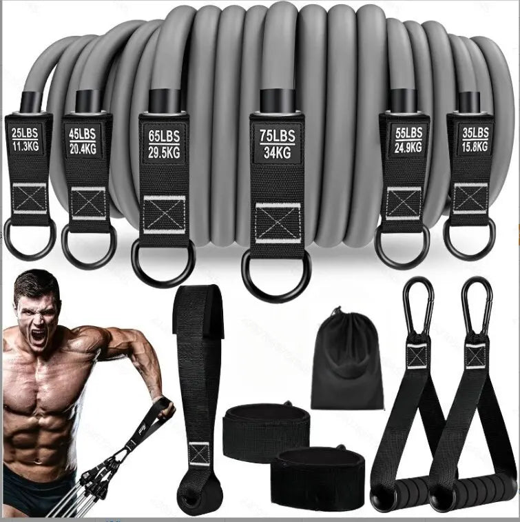 Ensemble de bandes de résistance pour exercices de Fitness, 300lb, Tubes élastiques, corde de traction, équipement d'entraînement pour le poids de la gymnastique à domicile