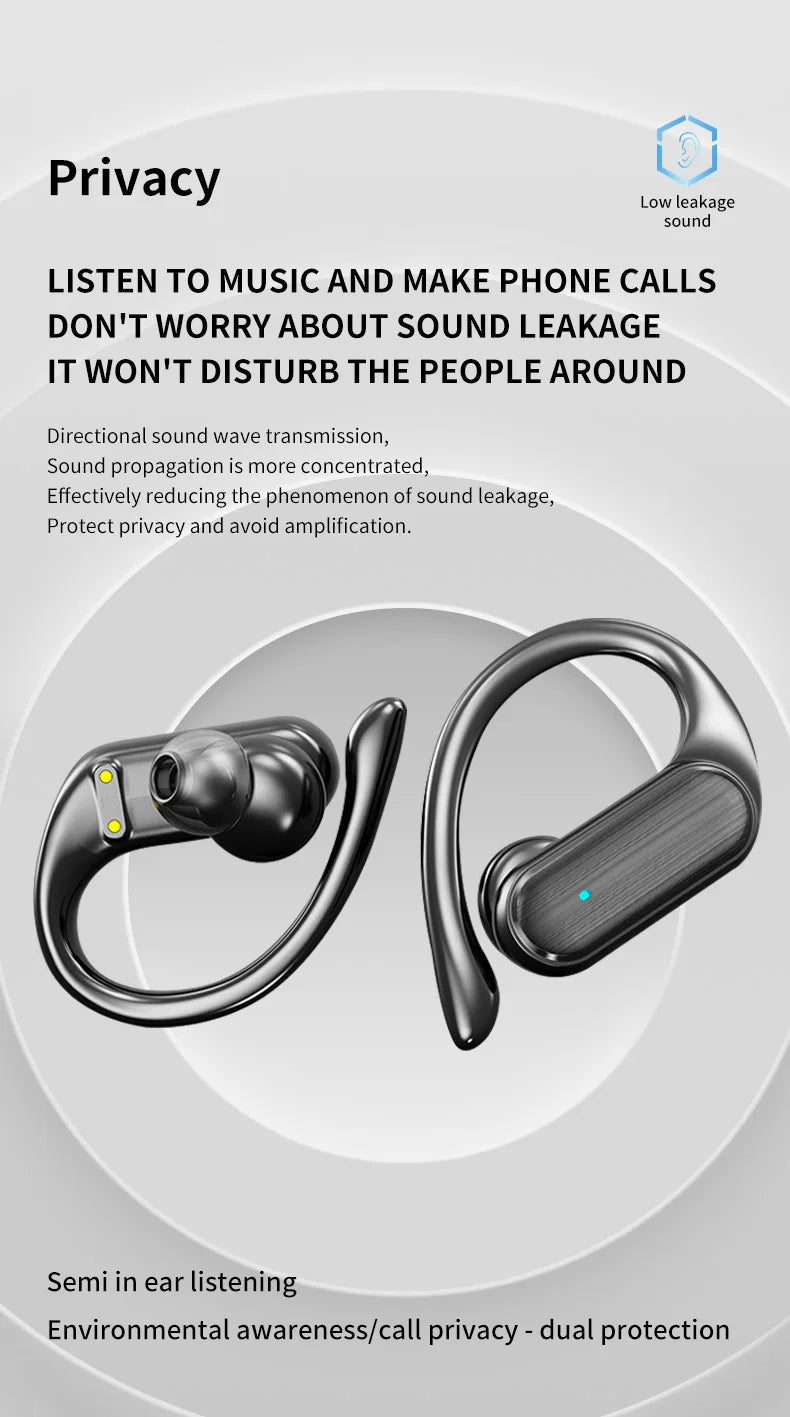 Bluetooth wireless headphones, HD sound quality, stereo, universal, touch light, high-quality mini ear tips, sweat-resistant