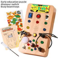 Planche occupée Montessori, jouets sensoriels avec interrupteur de lumière LED, planche de commande, activités de voyage, jeux pour enfants
