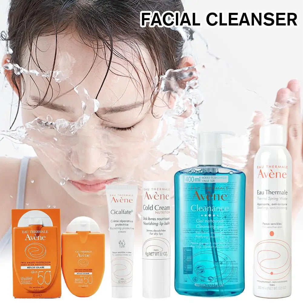 Avene nettoyant nettoyant en profondeur pour le visage élimine la saleté du visage crème froide blanchissante SPF 50 + crème solaire Gel hydratant soins de la peau