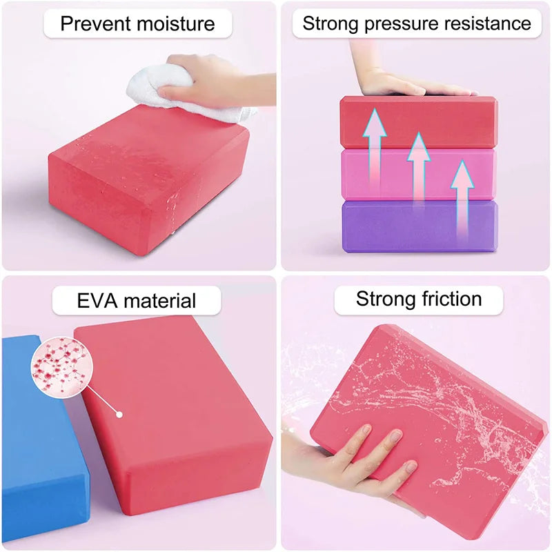 Blocs de Yoga, brique en mousse pour gymnastique, Pilates, exercice d'entraînement, Fitness, traversin, coussin d'étirement, façonnage du corps, Cubes de construction