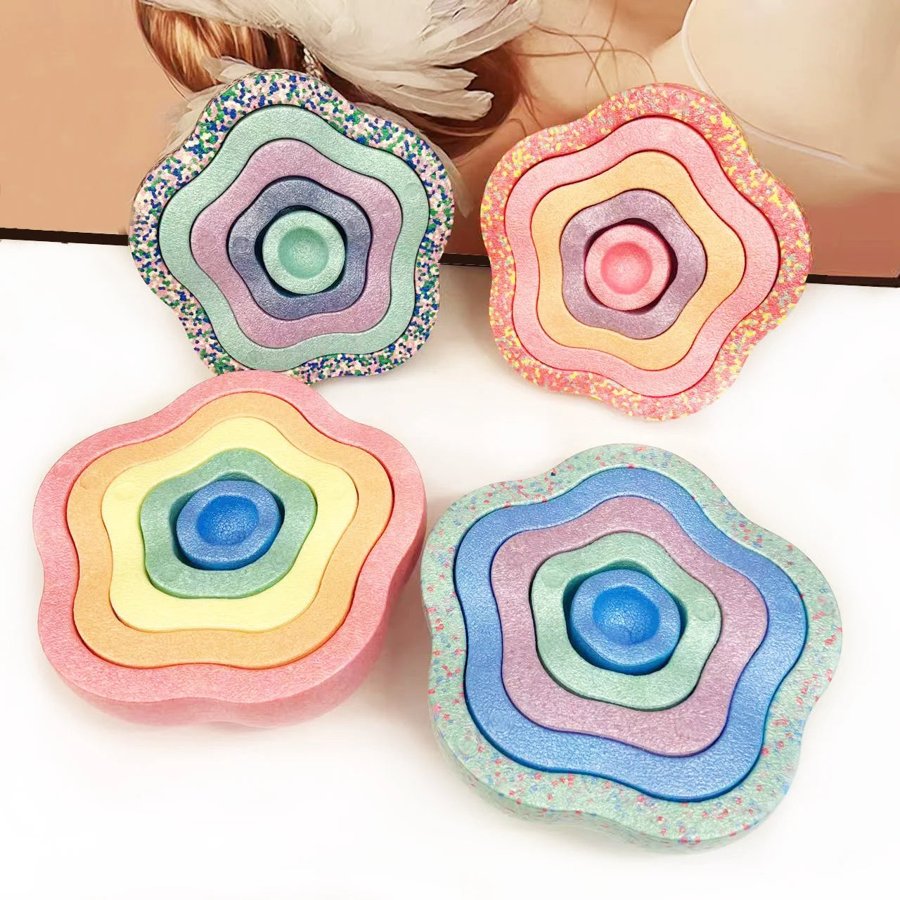 Jouets Stapstones d'équilibre pour enfants, intégration sensorielle, jouets en mousse, jouets d'équilibre sportif, ensemble de 5 pièces
